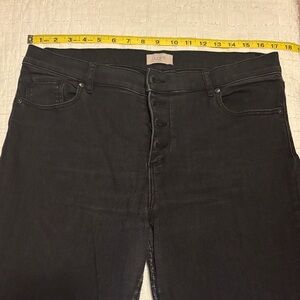 LOFT Charcoal Button-Fly Jeans
